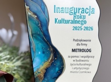 Podziękowanie dla METROLOG Sp. z o.o.